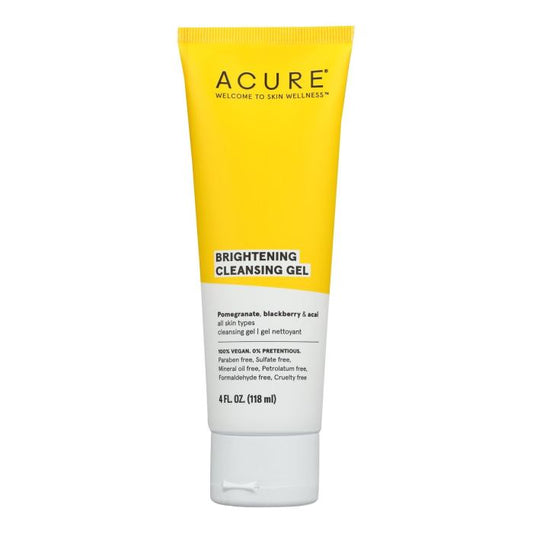 Acure – Brightening Cleansing Gel – Pomegranate, Blackberry & Acai – 4 FL oz.